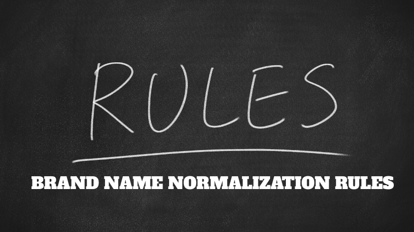 brand name normalization rules